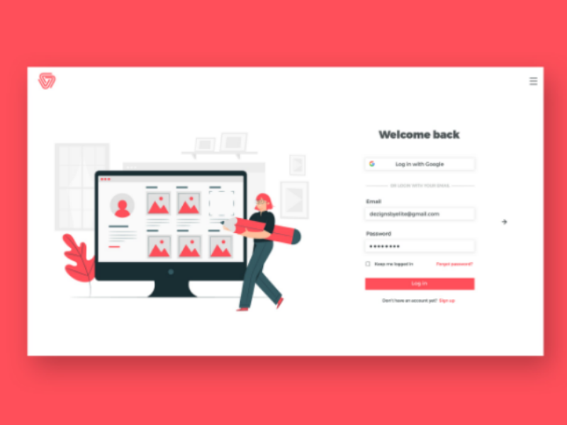 SAAS login screen by Mobirevo Agency on Dribbble