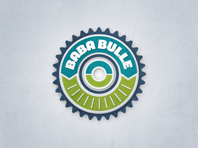 Baba Bulle bar blue green logo wheel