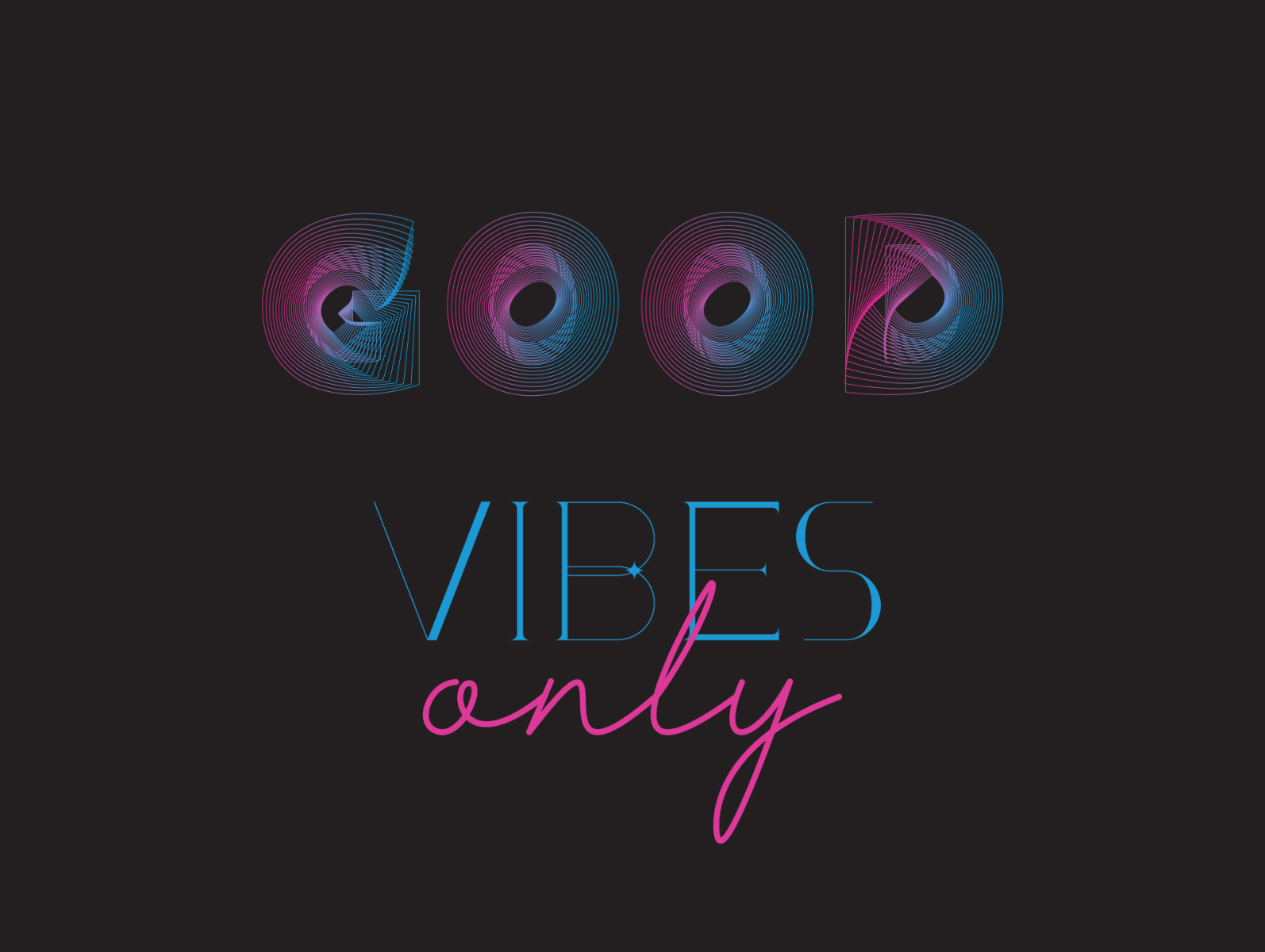 Good Vibes Only Inspirational Quote Wallpaper Set iPhone - Etsy