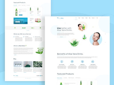 Aloe vera Drinks aloe vera app branding design drinks illustration logo ui ui ux ux vector web