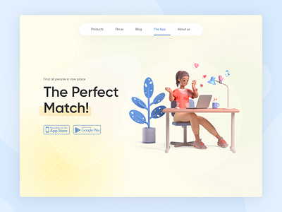 Perfect Match app art clean design flat graphic design icon illustration illustrator logo minimal typography ui ui ux ux vector web website