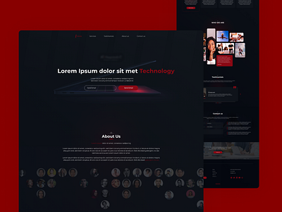 It Website Dark themed branding dark themed design figma illustration logo ui ux vector web website