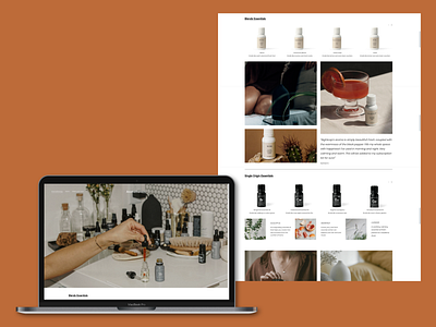 Aromatherapy - Squarespace website - Personal work