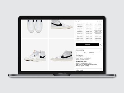 Nike Availability design digital nike online shop online store sketch ui ux web