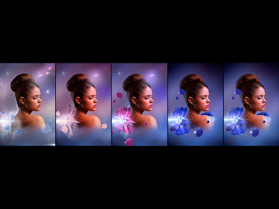 Evolution and WIP artwork abstract art digital fashion flowers girl hair illustrator model photo photoshop poster work in progress