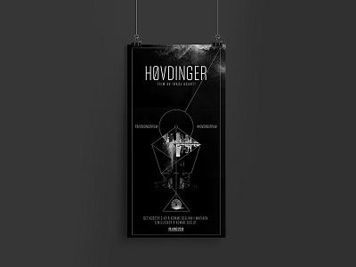 Hovdinger Teaser Movie Poster artwork black geometric minimalistic movie poster teaser white