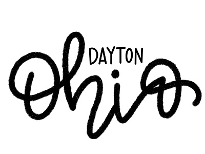 Dayton, Ohio calligraphy design graphic art handwriting inspiration lettering procreate