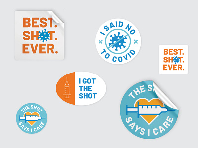 COVID Vaccine Patient Stickers covid covid design covid material covid vaccine hancock hancock county hospital indianapolis patient stickers sticker vaccine vaccine design vaccine stickers well done marketing