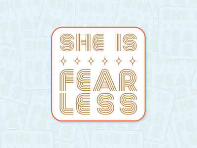 International Women's Day Typography babe boss babe fearless feminine design feminism feminist girl power indianapolis indy internationalwomensday she is fearless sticker typography women women rock womensday
