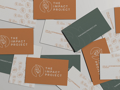 The Impact Project Business Cards branding brown color palette businesscard indianapolis indy logo neutral branding neutral business card neutral color palette pattern design sexual assault