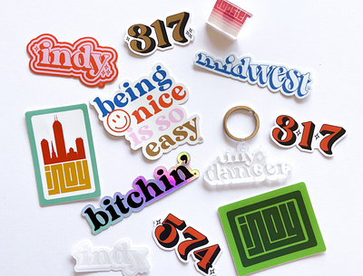 Product Launch art prints being nice is easy hoosier indiana design indianapolis indianapolisdesign indy indy artists indytypography keychains logo midwest midwesttypography pins stickers tiny dancer typography