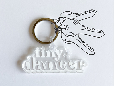 Tiny Dancer Keychain bling clear keychain elton elton john indiana indiana designer indianapolis indy key keychain keychain keys keys shop small tiny dancer tiny dancer keychain type typography