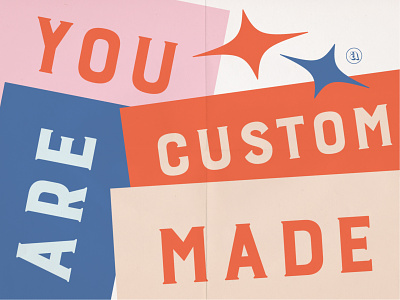 You are Custom Made Social Graphic bold graphic custom custom made empower indiana indianapolis indy instagram graphic self love social graphic tape graphic type typography women empowerment you are custom made