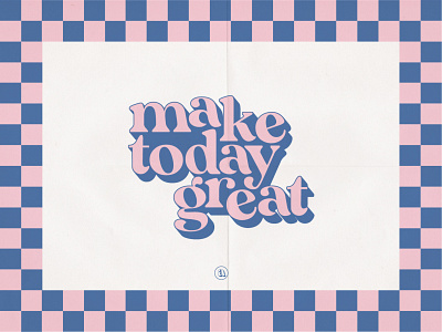 Make Today Great Social Graphic checkered indiana indianapolis indy make today great pattern social graphic social media today is a good day type typography uplifting uplifting quote