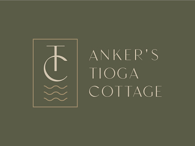 Anker's Tioga Cottage Brand Concept boat boat brand branding cottage design home brand indiana indianapolis indy lake brand lake house logo logo design ocean ralph lauren tc tc brand waves