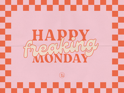 Social Graphic for Instagram checkered design freaking monday happy monday indiana indianapolis indy indydesigner monday blues monday design monday graphic typography