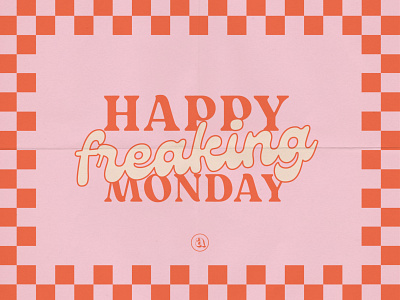 Social Graphic for Instagram checkered design freaking monday happy monday indiana indianapolis indy indydesigner monday blues monday design monday graphic typography