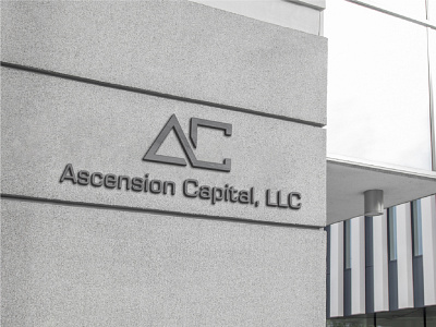 Ascension Capital LLC Building Logo bitcoin branding branding suite building logo cryptocurrency currency indiana indianapolis indy invest logo investment investor logo logo metal logo pitch deck skyscraper