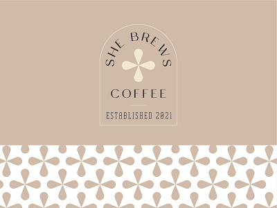 Unused Concept for She Brews Coffee badge logo branding coffee coffee badge coffee beans coffee brand coffee branding coffee logo coffee plant coffee plant bean coffee trailer floral indiana indianapolis indy logo mobile coffee she brews she brews coffee typography