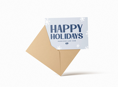 Happy Holidays Card blue card design card card design christmas card corporate card corporate christmas card corporate design holiday card indiana indianapolis indy law firm law firm card snowflake snowflake card type typography typography card