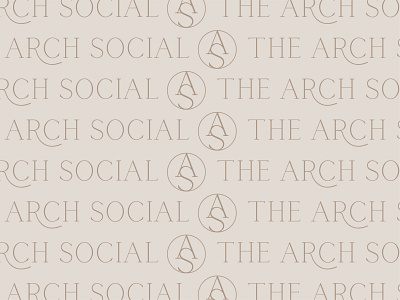 The Arch Social Wordmark Pattern brand icon branding branding pattern elegant logo logo pattern design serif font serif logo social media branding social media management st louis stl the arch social type typography wordmark