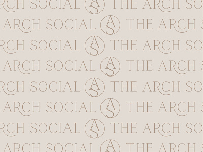The Arch Social Wordmark Pattern brand icon branding branding pattern elegant logo logo pattern design serif font serif logo social media branding social media management st louis stl the arch social type typography wordmark