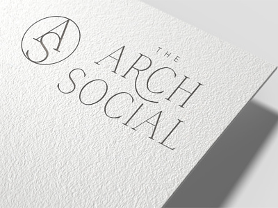 The Arch Social Secondary Mark arch arch logo arch social as as logo branding elegant logo lettermark logo serif font social media logo social media management st louis stl stl logo type typography wordmark