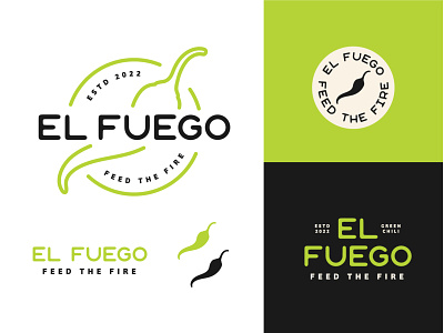 El Fuego Food Truck Branding authentic branding chili chili logo el fuego feed the fire flame flame logo food logo food truck food truck logo fuego hot chili illustration chili indiana indianapolis indy mexican mexican food midwest