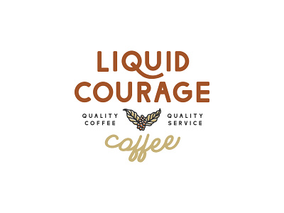 Liquid Courage Coffee Logo badge logo coffee bean coffee bean logo coffee brand coffee cart coffee cup coffee logo courage cup of joe illustration liquid courage mobile coffee cart nashville tenneessee