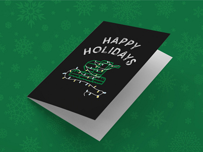 Tractor Holiday Card card card design christmas corn farmers farming fields green happy holidays holiday holiday card indianapolis indy light bulbs lights maize tractor tractor lights tree typography