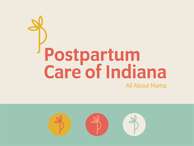 Postpartum Care of Indiana Logo Suite baby baby birth child doctor gyn healthcare indiana indianapolis indy mama mom mother nurse ob obgyn postpartum pregnant typography virtual health