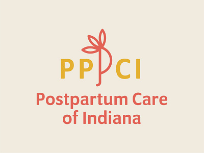 Postpartum Care of Indiana Full Logo Design baby branding child doctor health healthcare indiana indianapolis indy kids logo mama mom mother nurse obgyn postpartum pregnancy pregnany typography