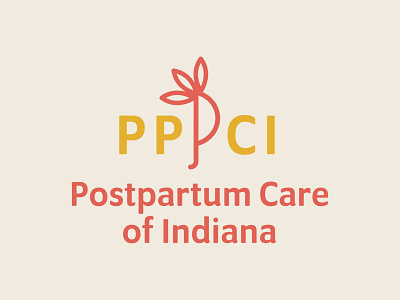 Postpartum Care of Indiana Full Logo Design