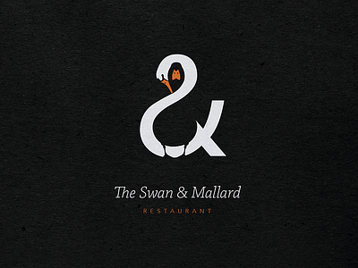 The Swan & Mallard branding double hidden idea identity logo mallard meaning negative space restaurant swan triple
