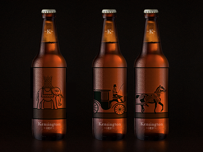 Kensington Ale ale beer cart castle elephant graphic horse illustration kensington packaging