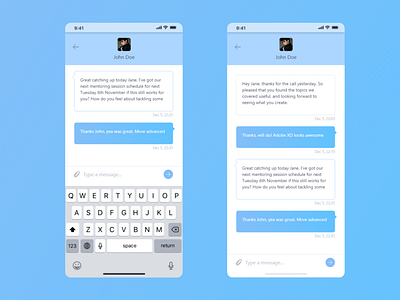 Direct Messaging layout