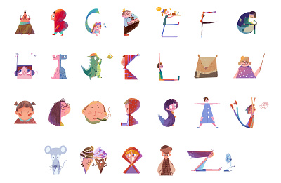 Doodles For Alphabet alphabet character illustration