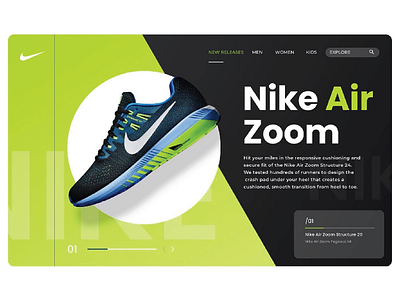 Nike Air Zoom UX Landing Page adobe illustrator after affects apparel logo branding client design illustration logo ui ux vector