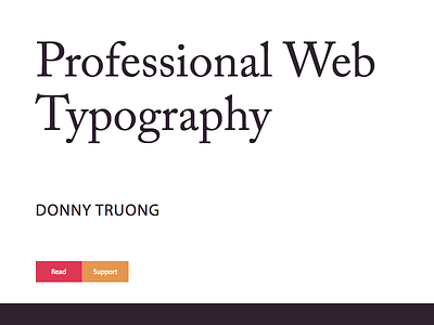 Professional Web Typography