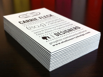 studioSavvy Business Cards letterpress paper print typography