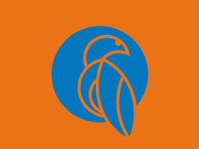 Bluebird - Abstract orange