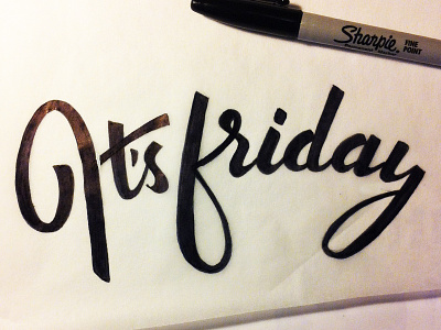 It's Friday friday hand lettering lettering practice type typography