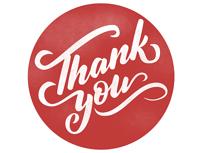 Swashy Thank You hand lettering lettering swash type vector