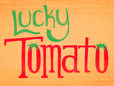Lucky Tomato lettering tomato type