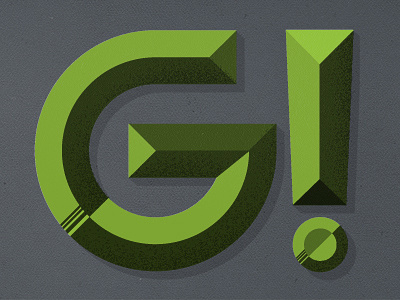G! alphabet soup letterforms san serif