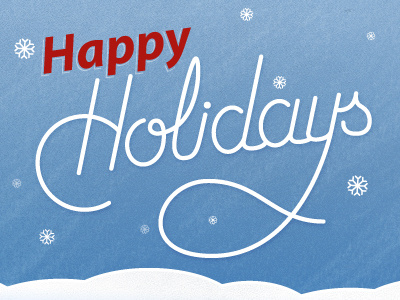 Happy Holidays holidays lettering type xmas