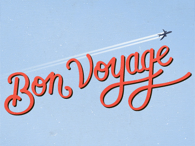 Bon Voyage lettering type.