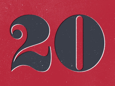 'Modern' 20 lettering modern numerals type