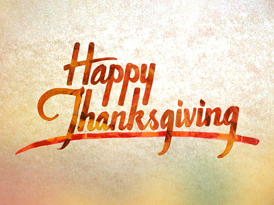 Happy Thanksgiving brush lettering fall colours lettering thanksgiving turkey type