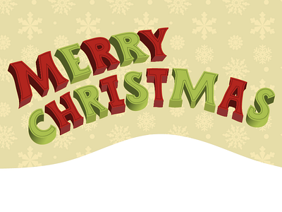 Merry Christmas blocky lettering not so serious type